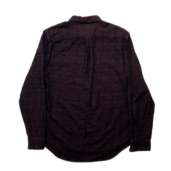 Levi's Made & Crafted (M) Plaid L/S Button Up Shirt - Dark Burgundy Red Workwear - Picture 4 of 4